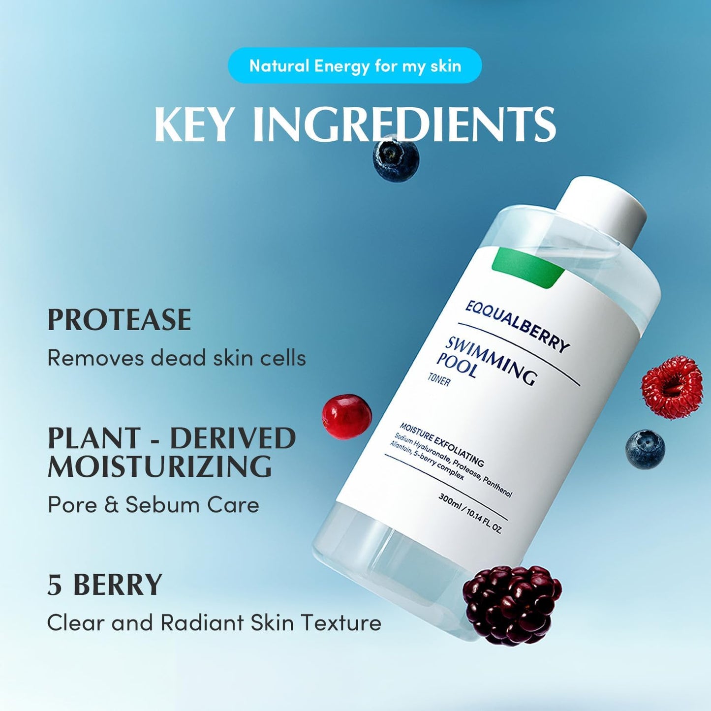 EQQUALBERRY Swimming Pool Daily Facial Toner