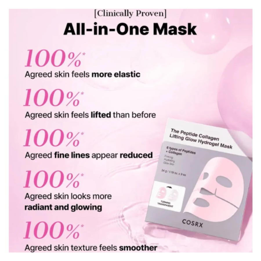 COSRX Peptide Collagen Glow Hydrogel Mask